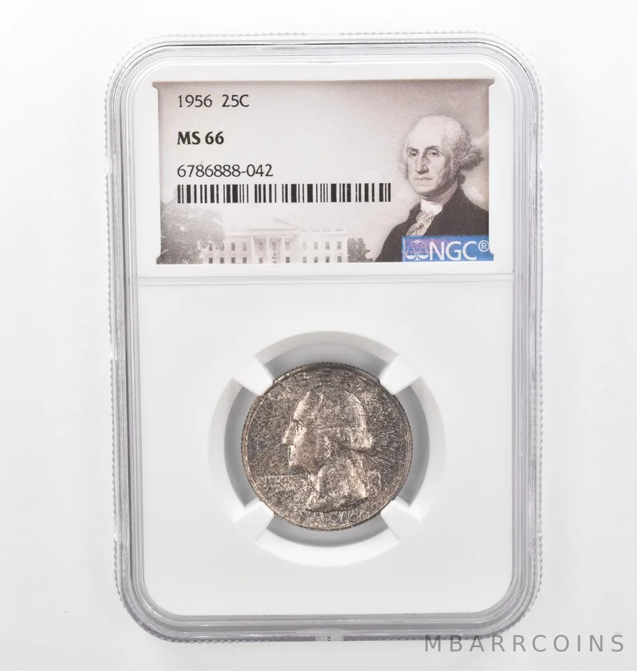 1956 Washington Quarter MS66 NGC Beautiful Tone *2304