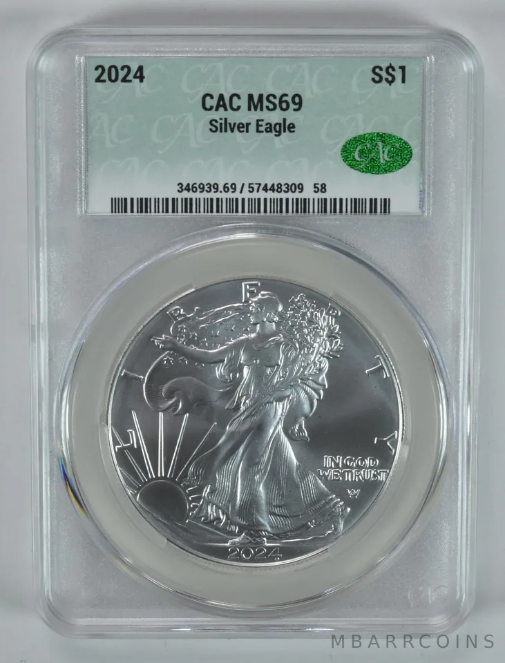 2024 American Silver Eagle MS69 CAC CACg