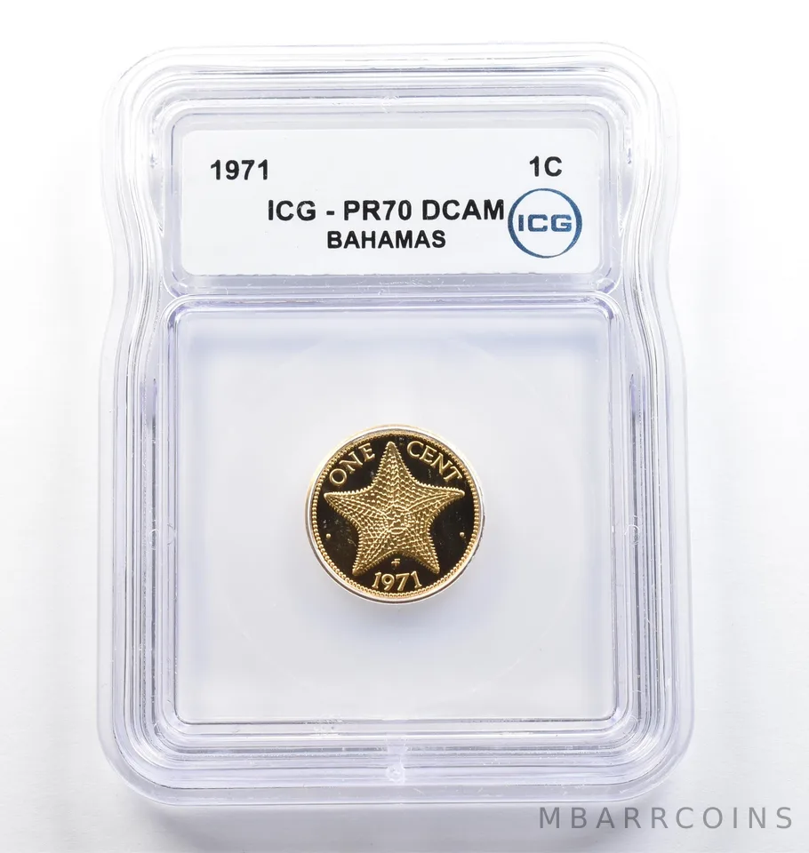 1971 Bahamas 1 Cent PR70 DCAM ICG *9789