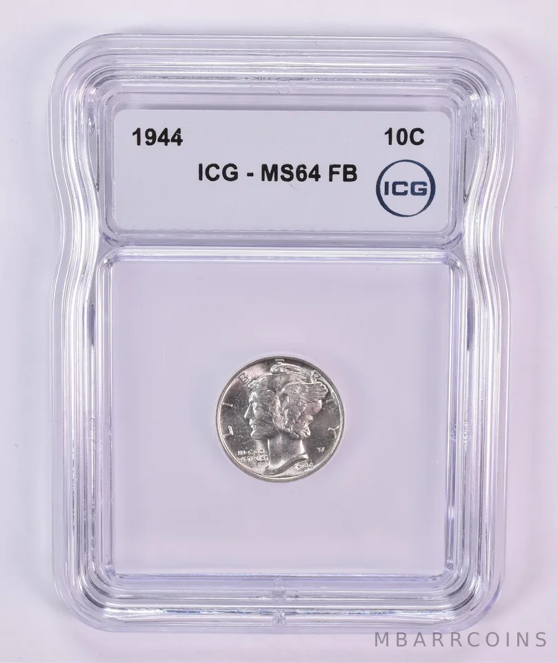 1944 Mercury Dime MS64 FB ICG