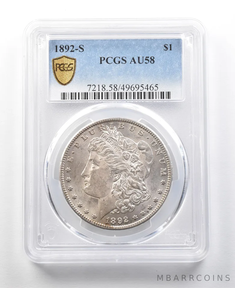 1892-S Morgan Silver Dollar AU58 PCGS *8855