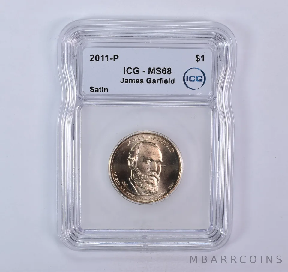 2011-P Presidential $1 James Garfield SMS Satin MS68 ICG