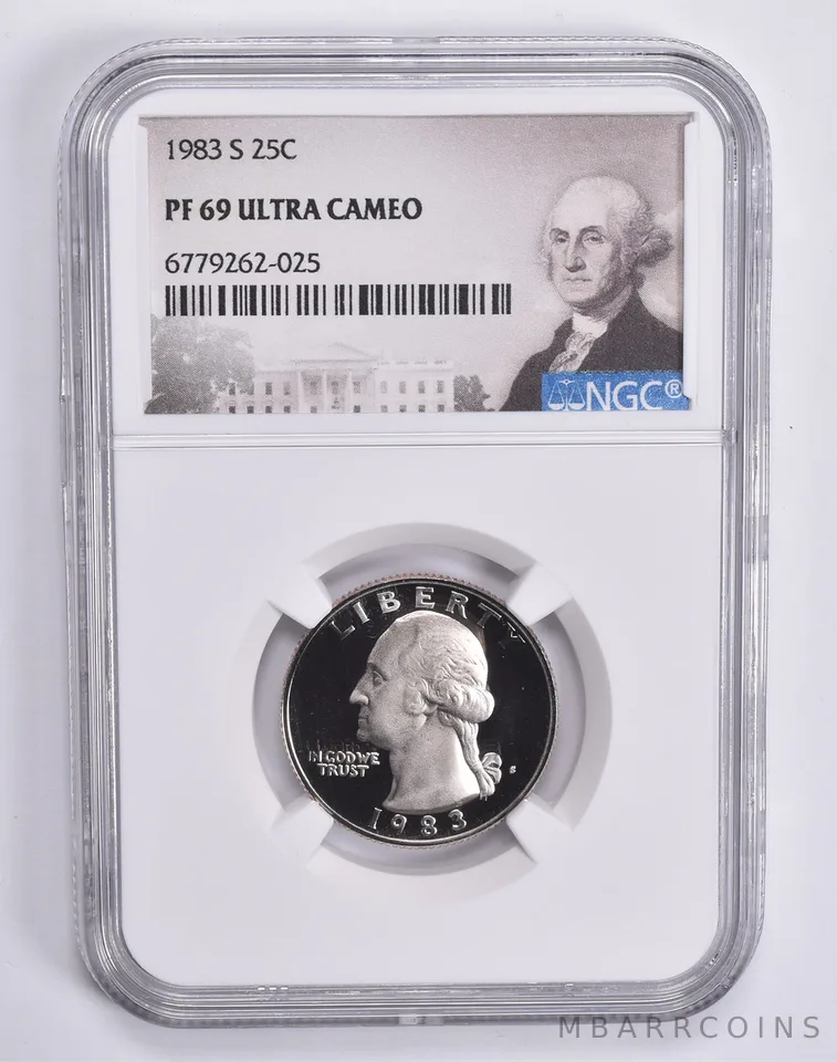 1983-S Washington Quarter PF69 UCam NGC Special Lbl