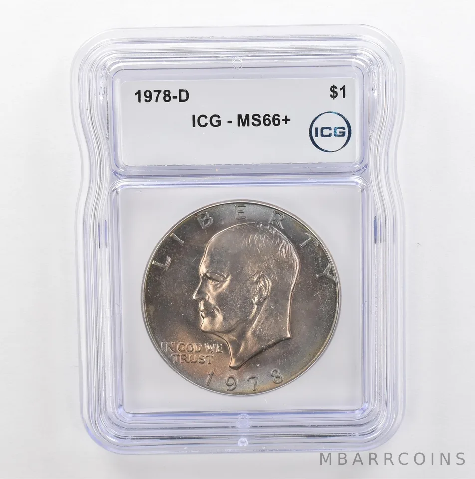 1978-D Eisenhower $1 MS66+ ICG Beautiful Tone *5354
