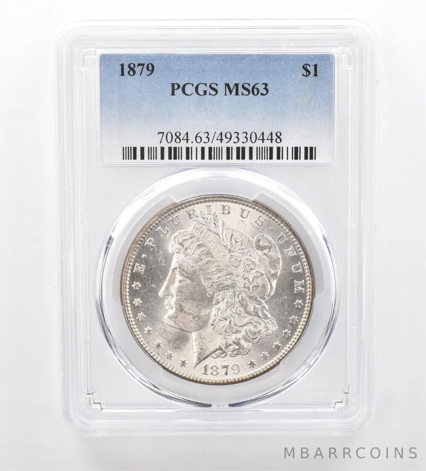 1879 Morgan Silver Dollar MS63 PCGS Beautiful Tone Reverse *7443