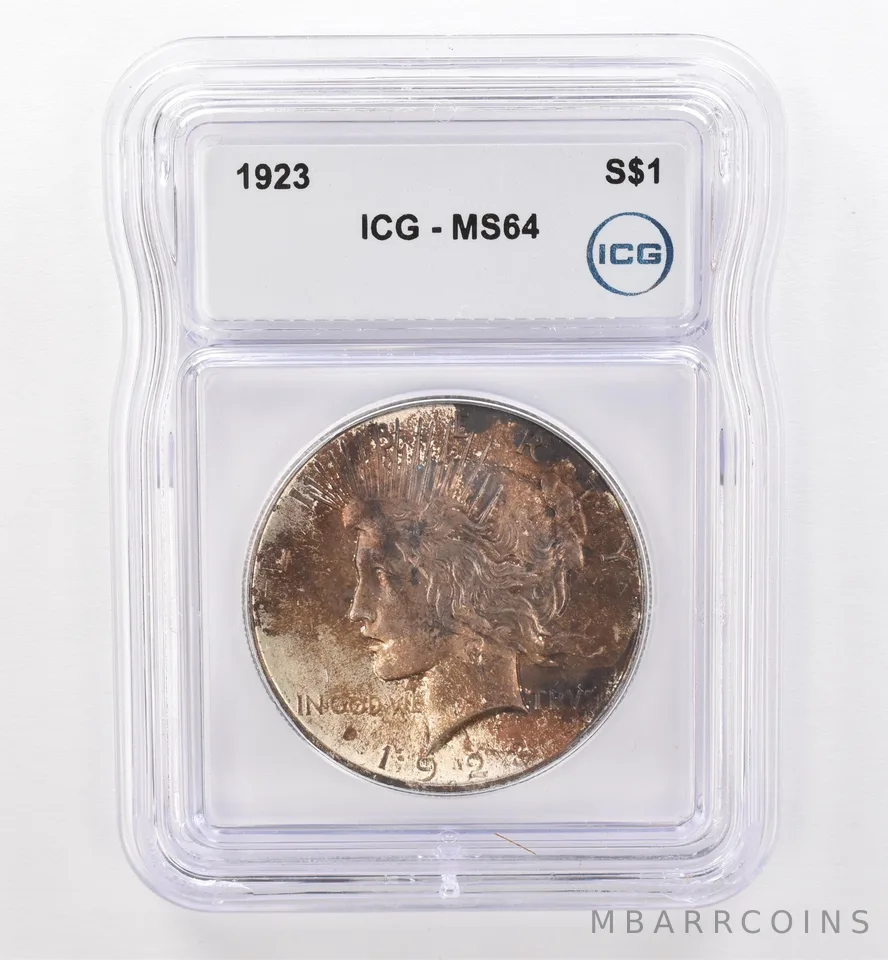 1923 Peace Silver Dollar MS64 ICG Beautiful Tone *9517