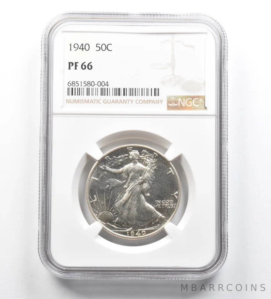 PF66 1940 Walking Liberty Half Dollar NGC *1187