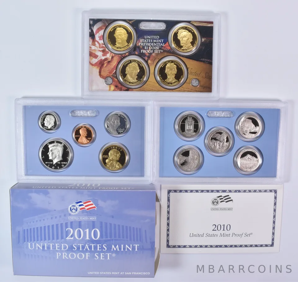 2010 Proof Set with Original Box & COA (14 coins)