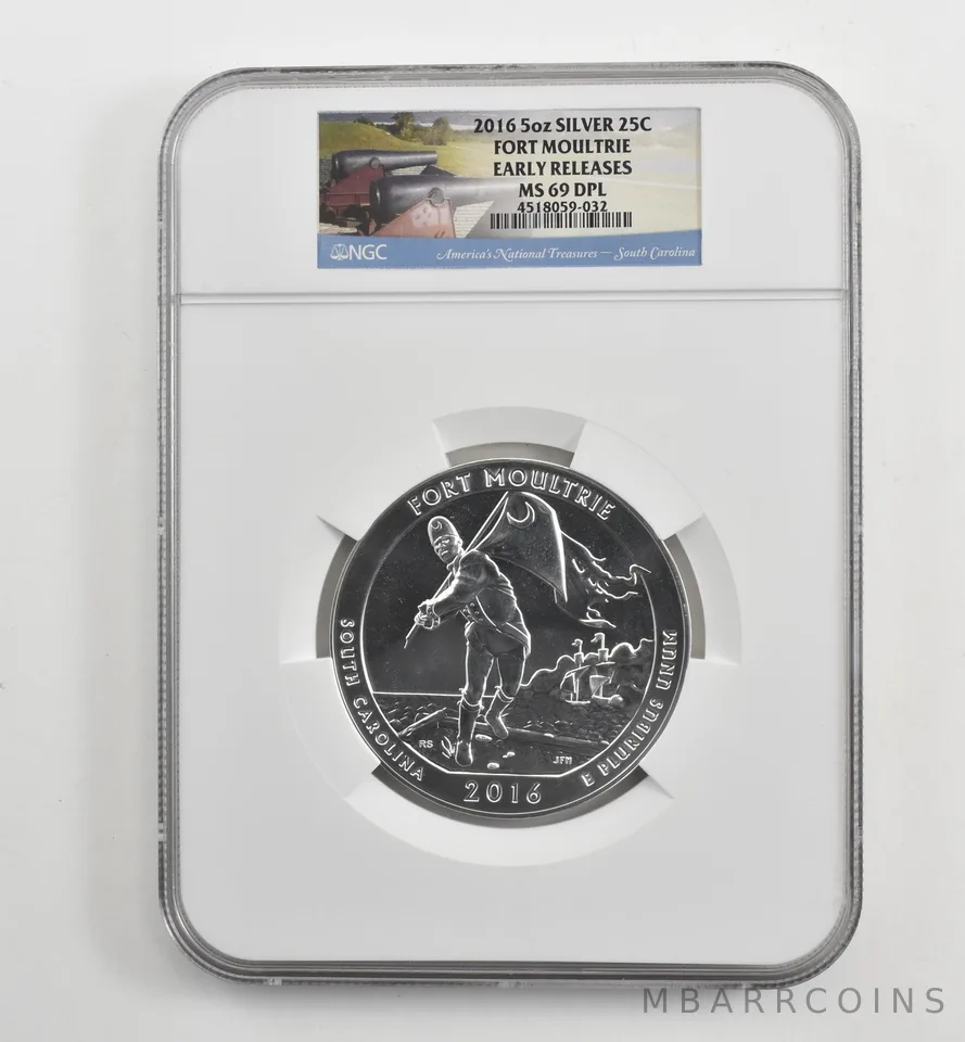2016 5 Oz Silver Quarter America The Beautiful Fort Moultrie MS69 DPL NGC *1672