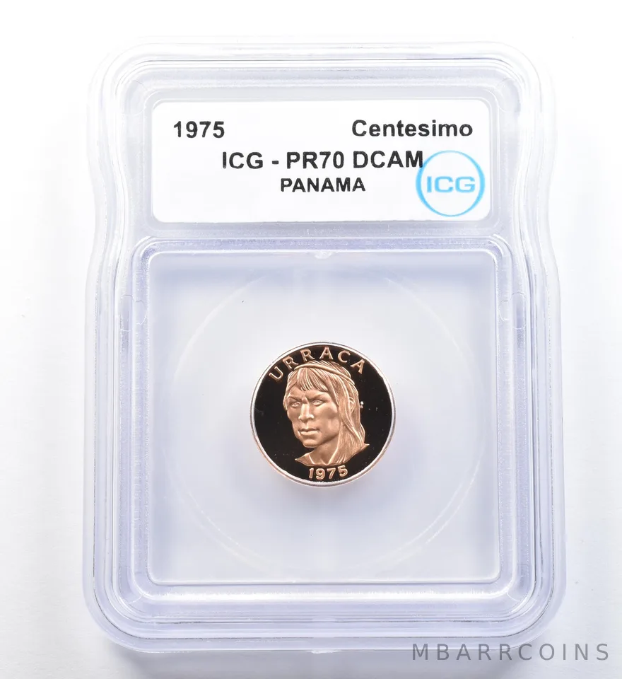 1975 Panama Centesimo PR70 DCAM ICG a1138