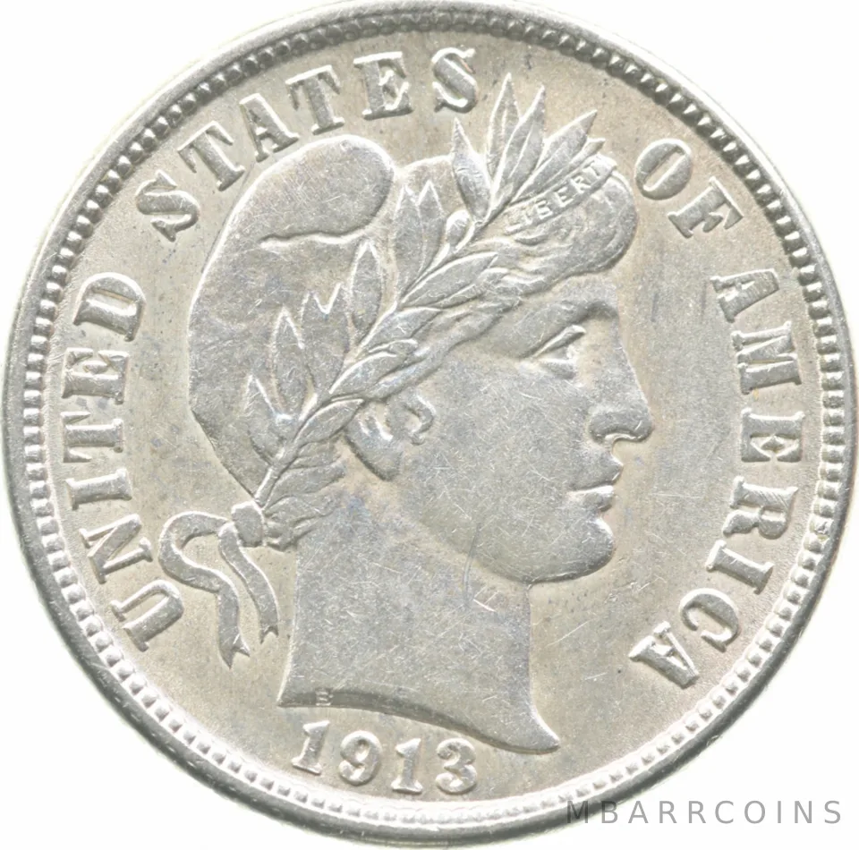 1913 Barber Dime a1879