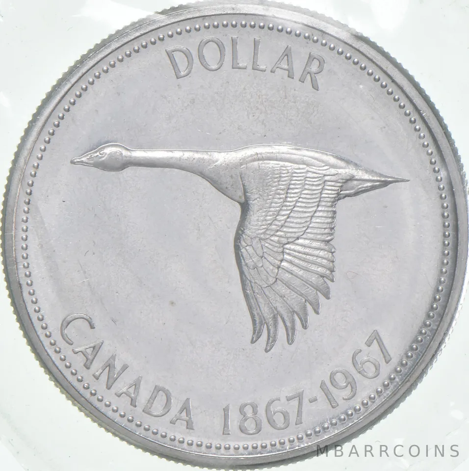 1967 Canada 80% Silver Canadian Silver Dollar Proof Like PL Sealed Cello