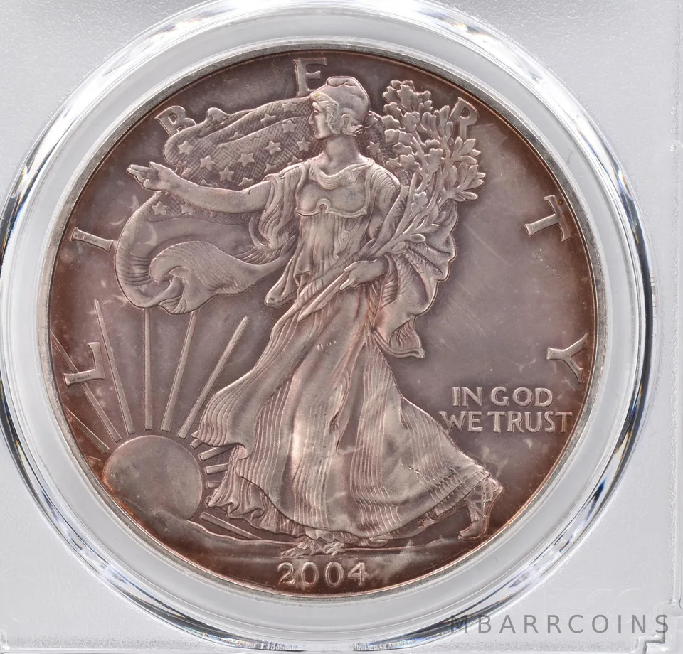 2004 American Silver Eagle MS68 PCGS Beautiful Tone *1262
