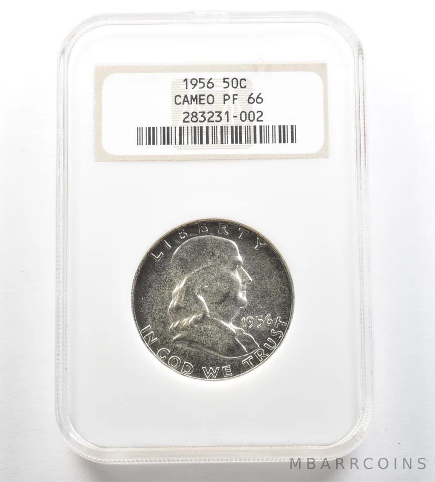 1956 Franklin Half Dollar CAMEO PF66 NGC Type 2 *7122