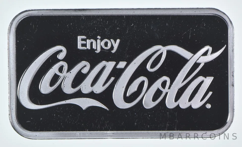 1 Oz Silver Bar Coca-Cola Proof
