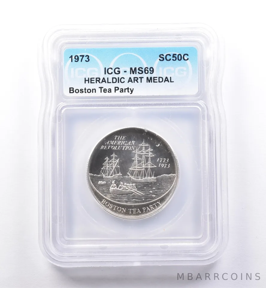 1973 So Called Half Dollar Boston Tea Party MS69 ICG *8465