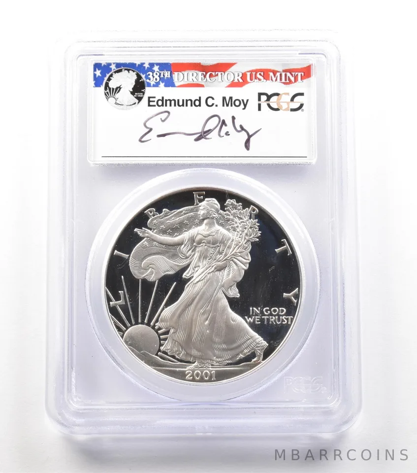 2001-W American Silver Eagle Moy PR70 DCAM PCGS *4589