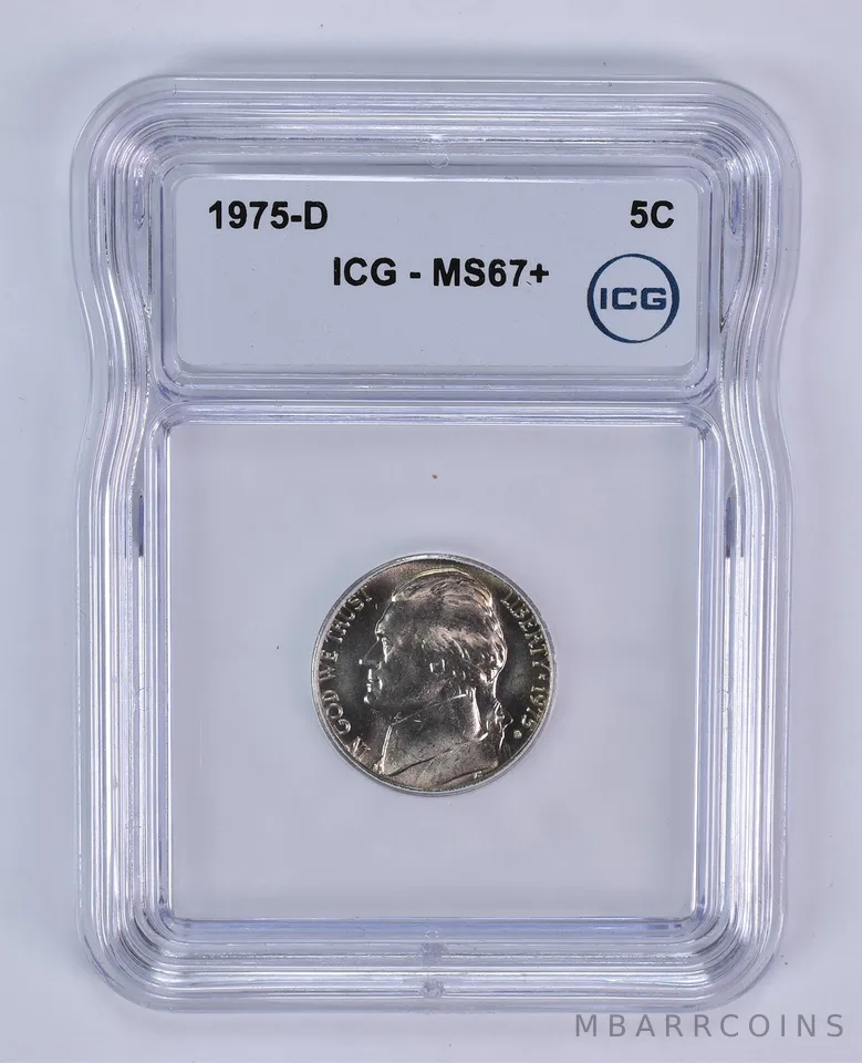 1975-D Jefferson Nickel MS67+ ICG