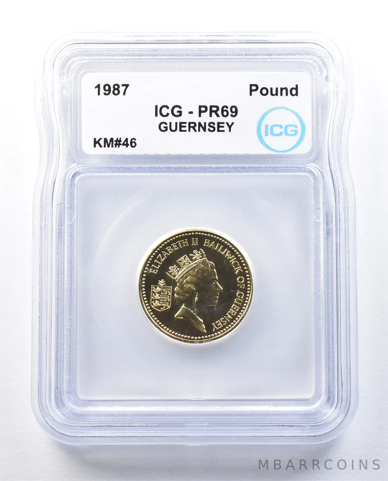 1987 Guernsey Pound KM#46 PR69 ICG *8985