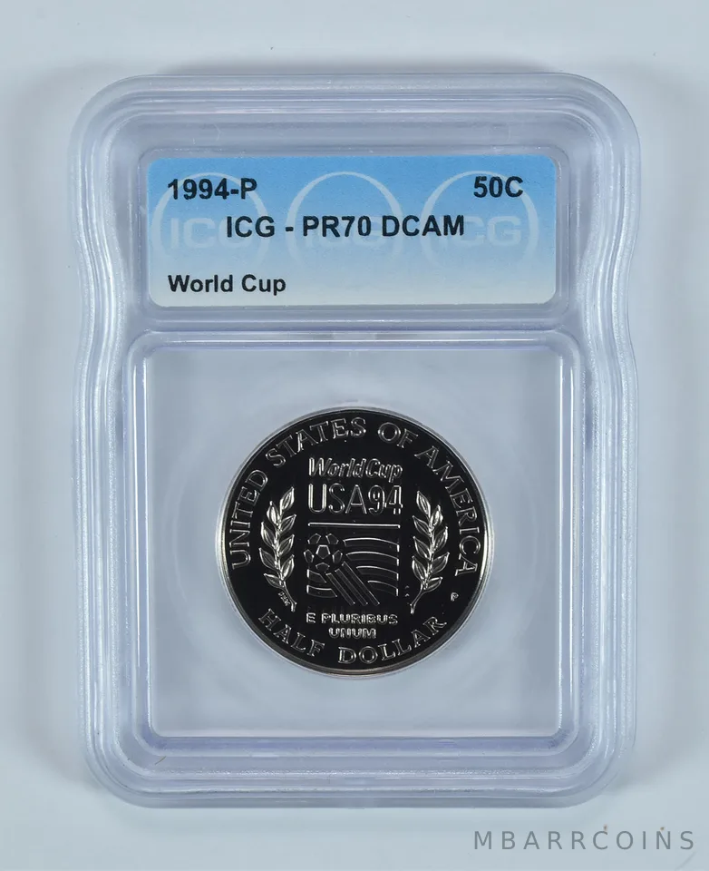 1994-P World Cup Soccer Commemorative Half Dollar PR70 DCAM ICG