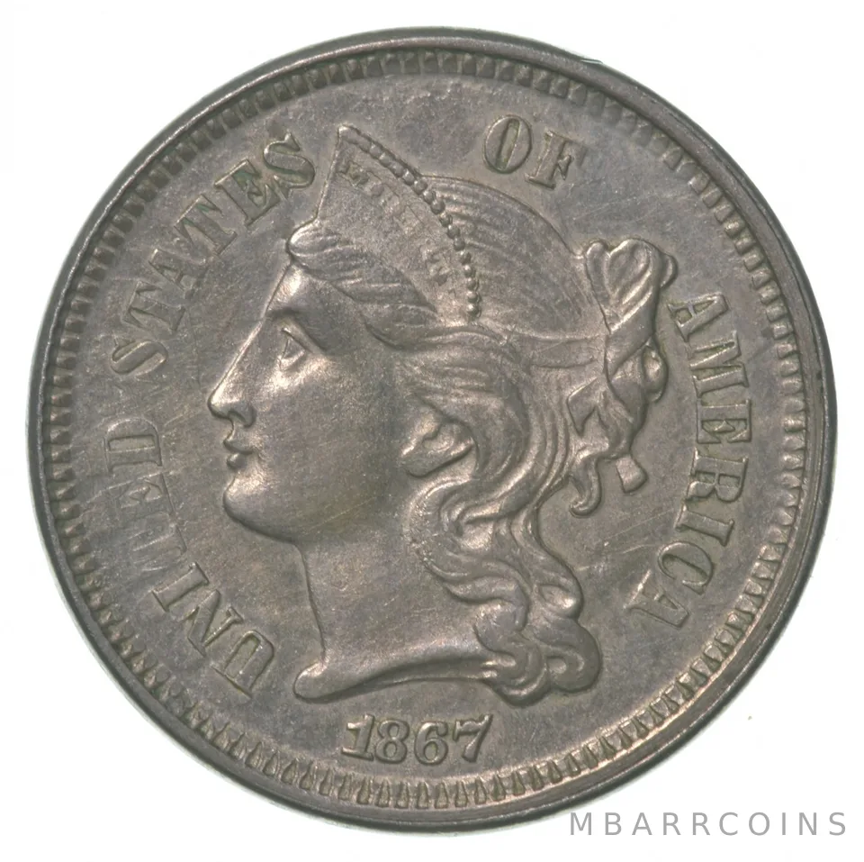 1867 Nickel Three-Cent Piece *6278