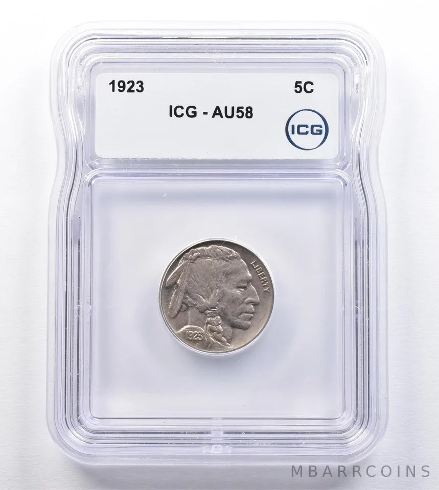 1923 Indian Head Buffalo Nickel AU58 ICG *2030