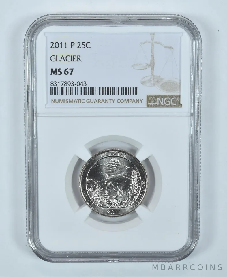 2011-P Washington Quarter Glacier America The Beautiful MS67 NGC
