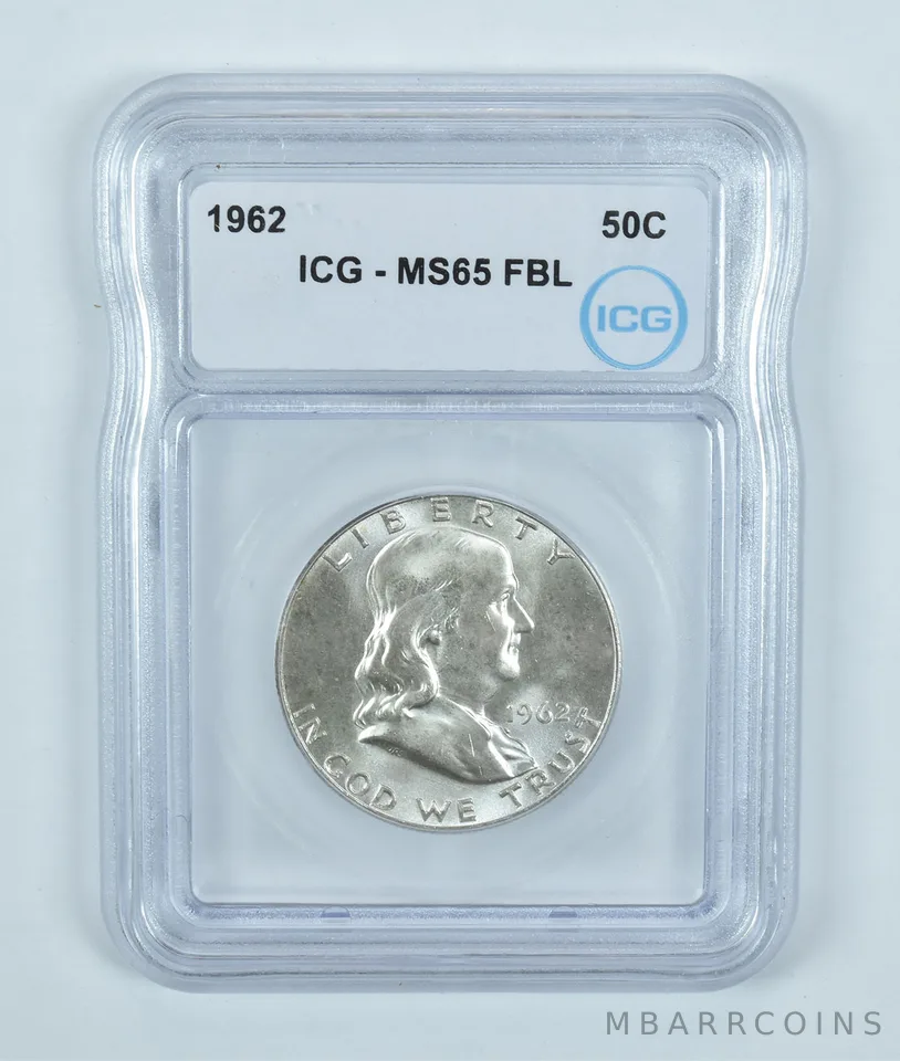 1962 Franklin Half Dollar MS65 FBL ICG