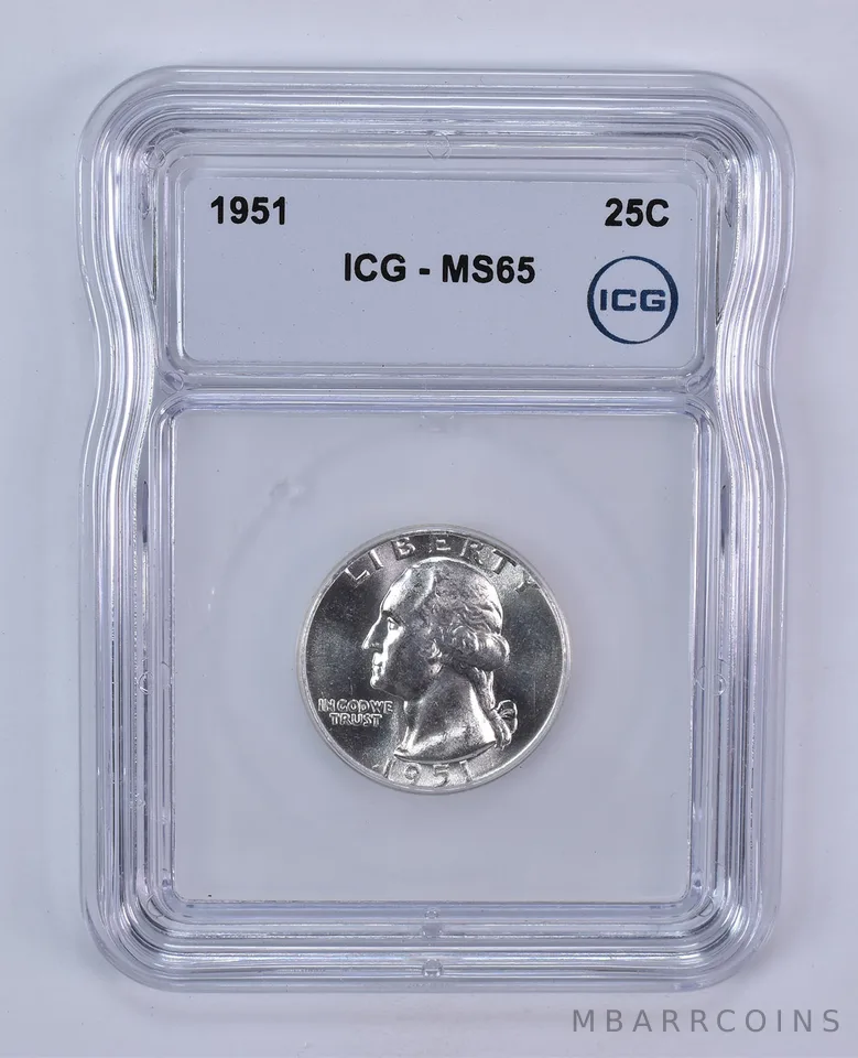 1951 Washington Quarter MS65 ICG