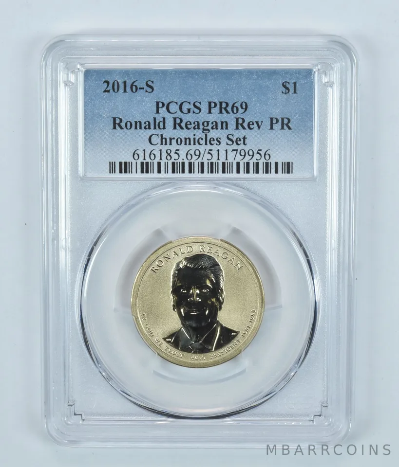 2016-S Presidential $1 Ronald Reagan Coin & Chronicles Reverse PR69 PCGS