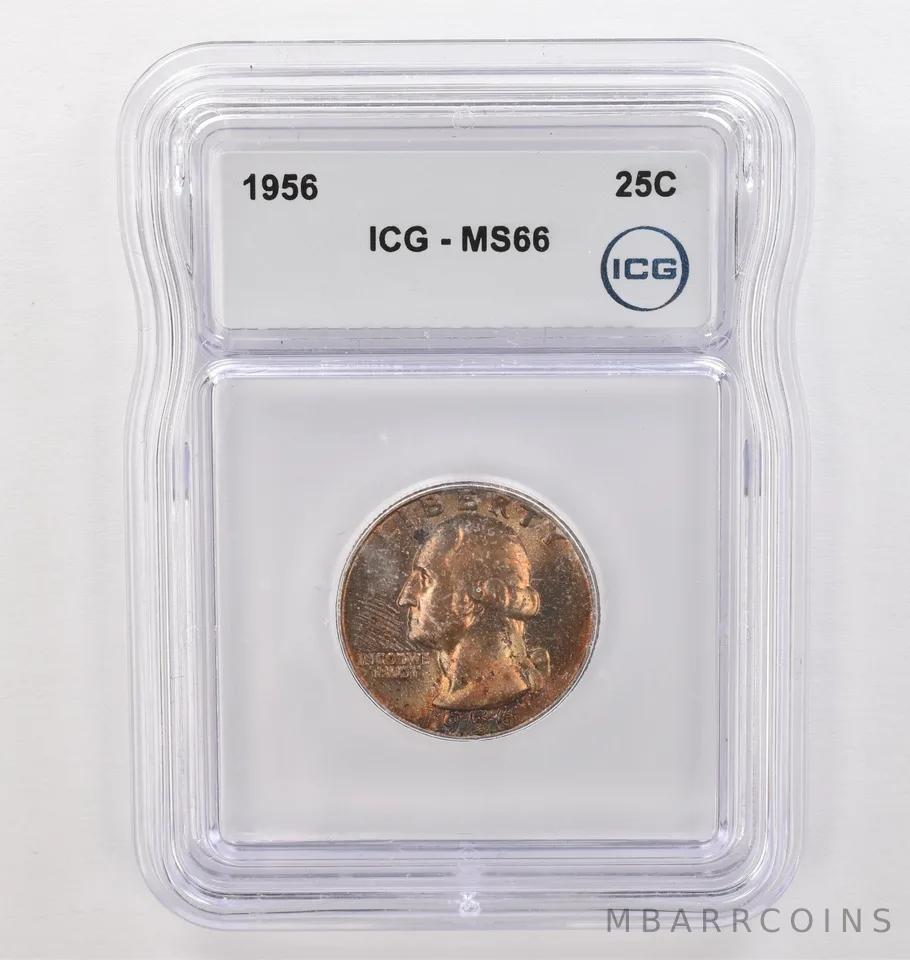 1956 Washington Quarter MS66 ICG Beautiful Tone *4169