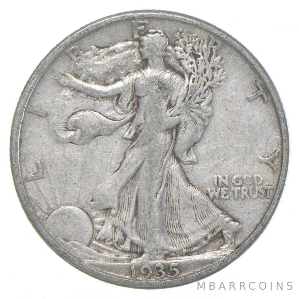 1935-S XF Walking Liberty Half Dollar 90% Silver
