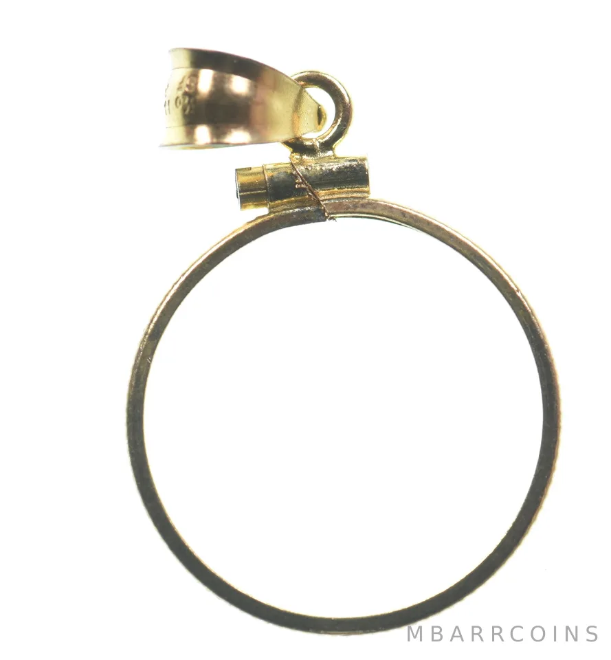 14K 19mm Gold Filled US Penny Coin Bezel Pendant Frame Edge *1345