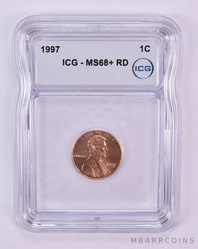 1997 Lincoln Memorial Cent MS68+ RD ICG