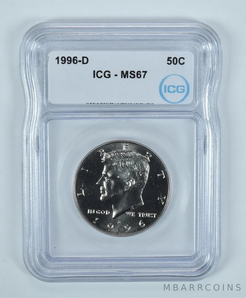 1996-D Kennedy Half Dollar MS67 ICG