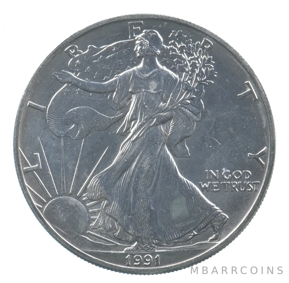 Better Date 1991 American Silver Eagle 1 Troy Oz .999 Fine Silver *788