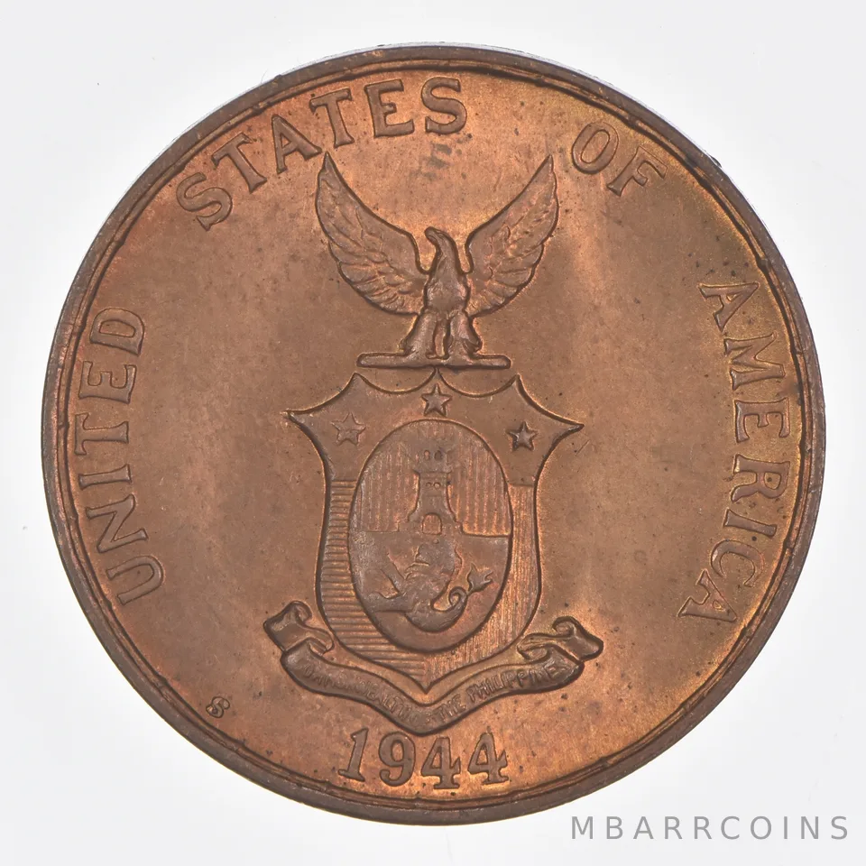 Better Date - 1944 Philippines 1 Centavo World Coin *332