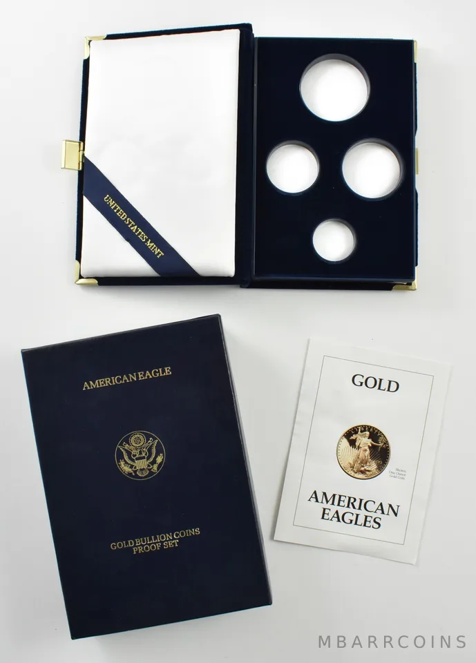OGP 1993 Gold Eagle Proof Set 4-Coin BOX & COA - NO COINS