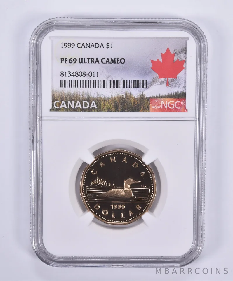 1999 Canada 1 Dollar Loon PF69 UCAM NGC Canada Label