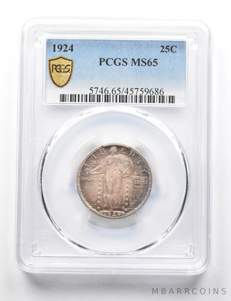 MS65 1924 Standing Liberty Quarter PCGS Fantastic Colors *0540