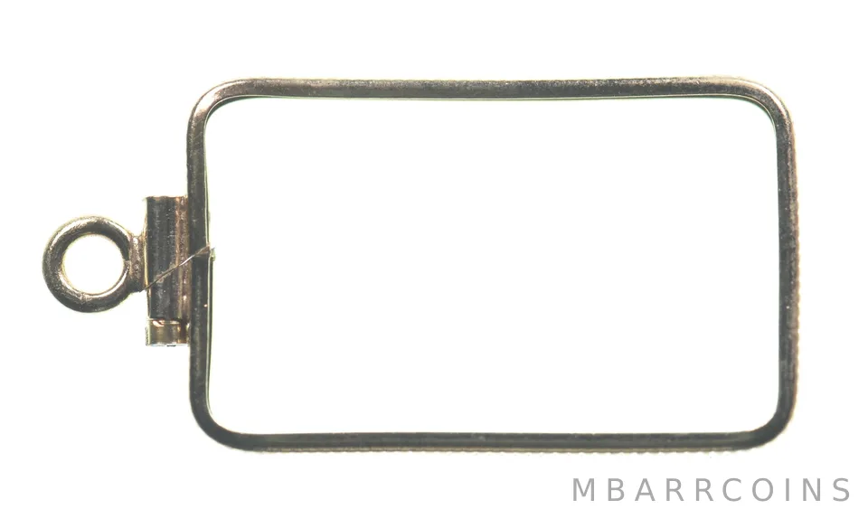 12K Gold Filled 25 MM Gold Bar Bezel Pendant Frame Edge *2110