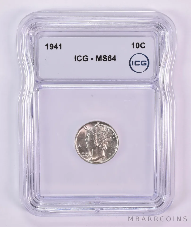 1941 Mercury Dime MS64 ICG