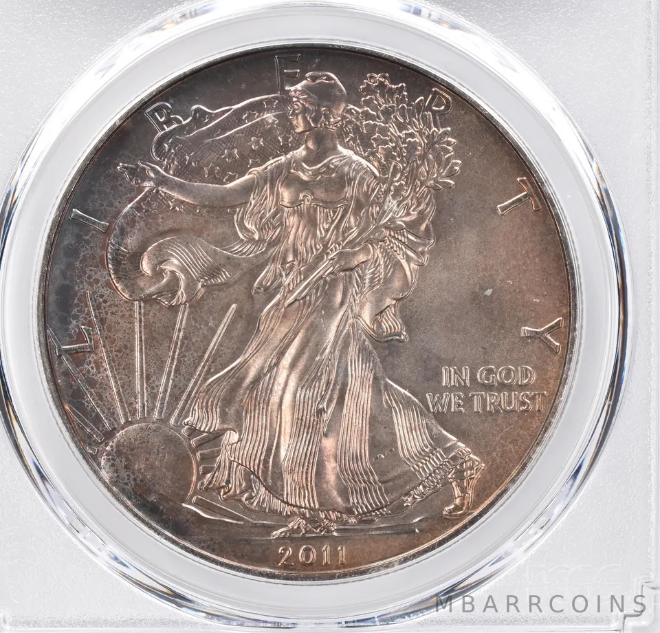 2011 American Silver Eagle MS68 PCGS Beautiful Tone *1148