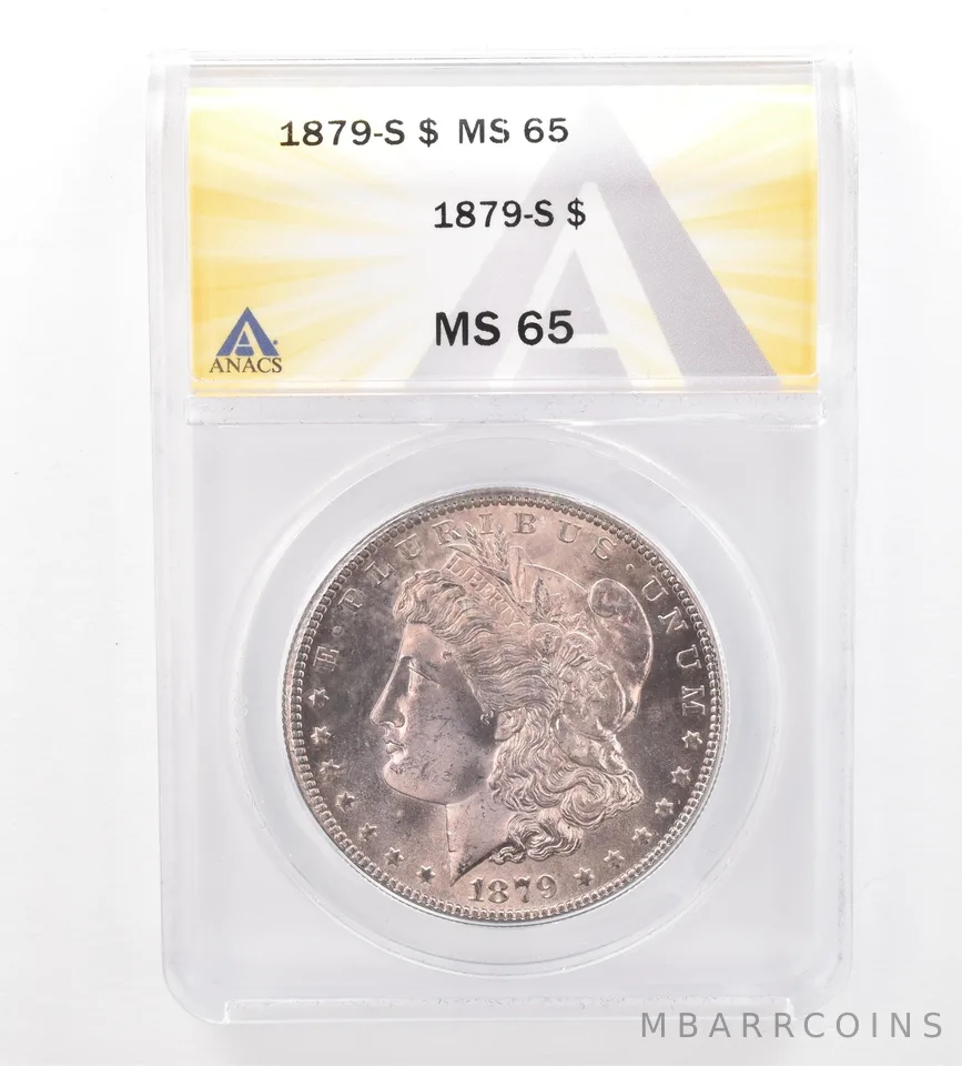 1879-S Morgan Silver Dollar MS65 ANACS Beautiful Tone a7415