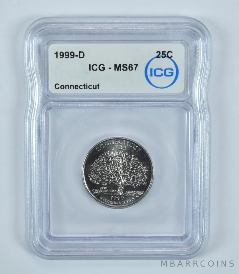 1999-D Washington State Quarter Connecticut MS67 ICG
