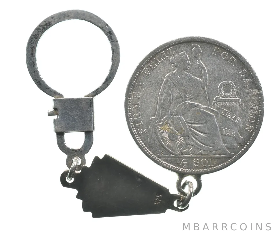 1922 Peru 1/2 Sol Pendant *9420