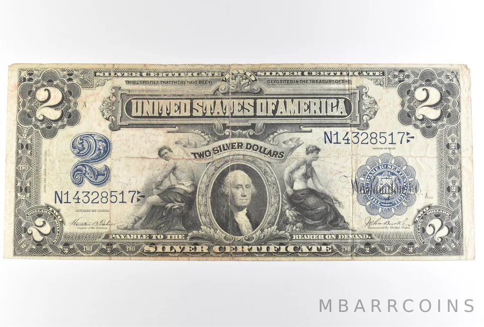 1899 $2 Silver Certificate Large Note Blue Seal *2519