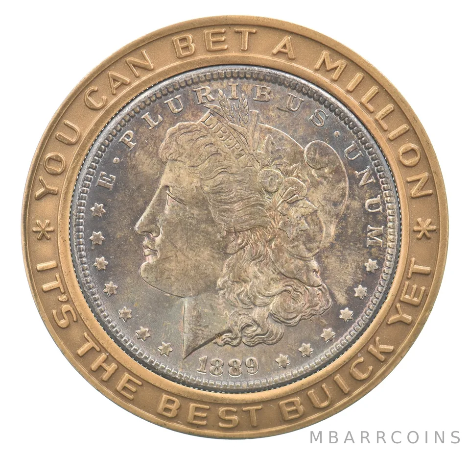 1889 Morgan Silver Dollar Buick Token Beautiful Tone *1961