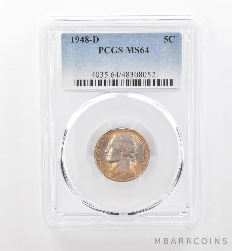 1948-D Jefferson Nickel MS64 PCGS Beautiful Tone *1781