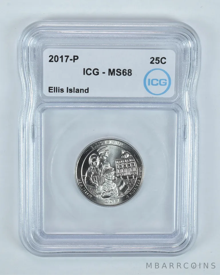 2017-P Washington Quarter ATB Ellis Island MS68 ICG